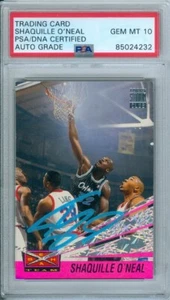 Shaquille O'neal 1993 Stadium Club Beam Team Autograph PSA DNA Gem Mint 10 Auto - Bild 1 von 2