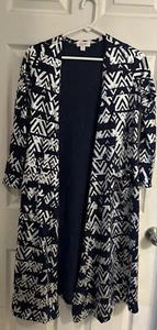 Lularoe Damen XS Duster offene Strickjacke blau silber metallic - Bild 1 von 8