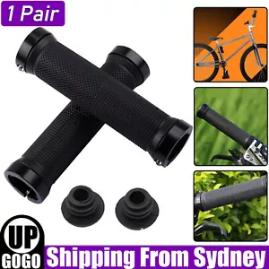 Anti Slip Soft Black Bike Handlebar Handle Hand Grips BMX MTB Mountain Bicycle - Picture 1 of 11