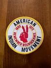 1973 AMERICAN INDIAN MOVEMENT AIM REMEMBER WOUNDED KNEE SHOULDER  PATCH  1973