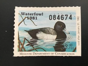ICOLLECTZONE US Missouri 1981 MO3 Duck Stamp VF NH - Picture 1 of 1