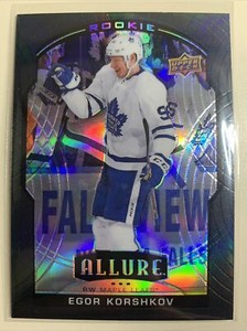 Egor Korshkov #85 Black Rainbow Rookie Card 2020-21 Upper Deck Allure