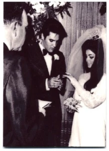 Tarjeta coleccionable de boda Elvis Presley Priscilla - METAL - Imagen 1 de 1