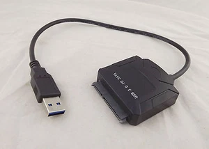 USB 3.0 Male To SATA 22Pin Adapter Converter Cable 2.5" 3.5" HDD Hard Drive Disk - Picture 1 of 9