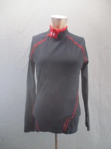 Under Armour COLD GEAR Size L Kids BLK Long Sleeve Compression Athletic Top 735 - Picture 1 of 9