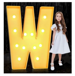 W 4FT Marquee Light Up Letters, Large Light Up Letters for Birthday Party Decor - Picture 1 of 11