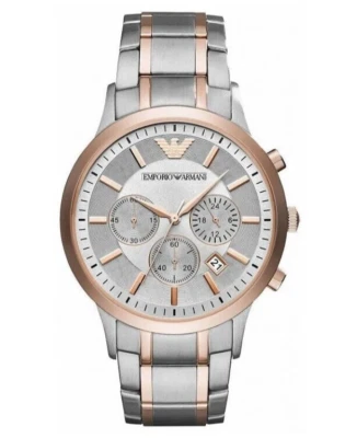 Emporio Armani Men's Watch AR11077 Stainless Steel Bracelet & Silver Dial 43mm - Immagine 1 di 4