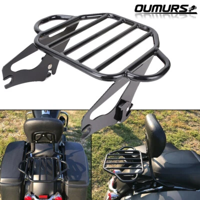Detachable Two-Up Luggage Rack For Harley Touring Electra Street Glide 2009-2020 - Image 1 of 4
