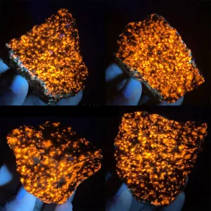 100 g Raw Rough Yooperlita Llama Fuego Piedra Mineral Cristal Roca UV Fluorescente - Imagen 1 de 8