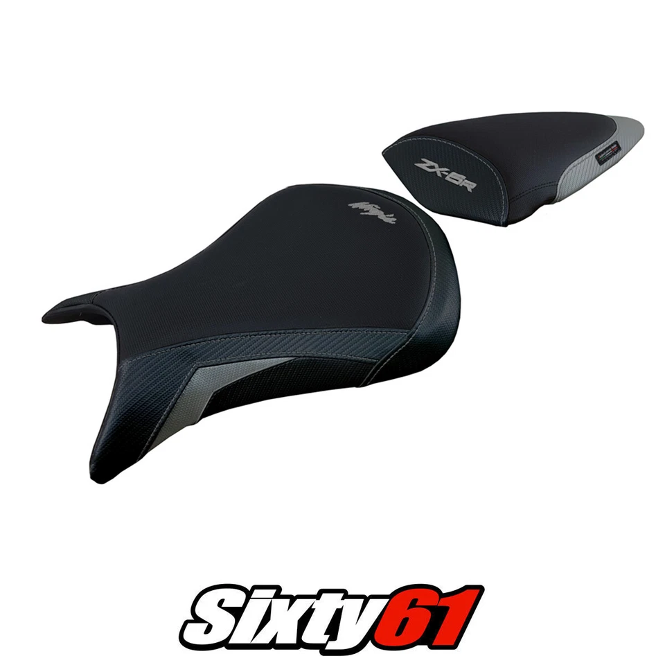 川崎忍者ZX6R 2007 2008座椅套Tappezzeria灰色黑色 — 第 1/4 张图片