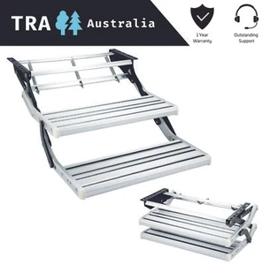 DOUBLE ALUMINIUM PULL OUT CARAVAN STEP FOR RV PARTS ACCESSORIES STEPS FAN Jayco - Picture 1 of 6