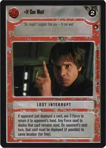 It Can Wait (Hoth-Limited) | Decipher Star Wars CCG | NM/LP - Picture 1 of 1
