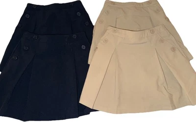 Nautica Niñas Uniforme Escolar Pull-on Scooter Falda Con Pantalones Cortos Lote De 4 Talla 6 Foto 1 de 4