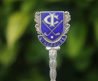 Vintage Sterling Silver Spoon 18g Singapore Golf Club 1949 Souvenir Asia Asian - Image 1 of 4