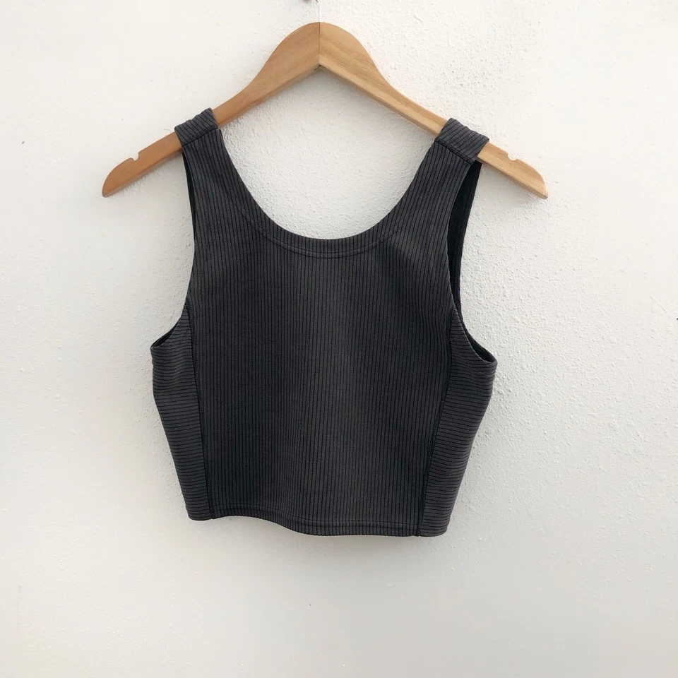 Camiseta sin mangas recortada LULULEMON acanalada Softstreme talla 6 Foto 1 de 4