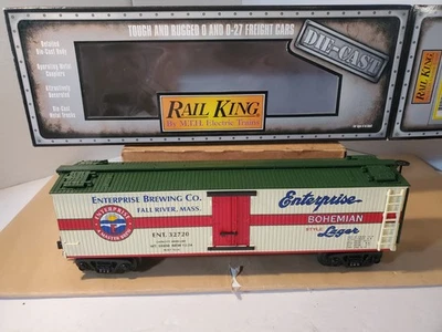 MTH Railking 30-8627 Enterprise Lager Wood-Side Reefer Car DIE-CAST O-Gauge NIB - Image 1 of 4