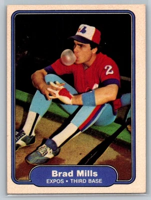 1982 Fleer Brad Mills Rookie Montreal Expos #196 - Image 1 of 2