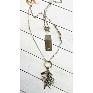 NEW NWT J. Jill Two Toned Silver Gold Rosemary Long Necklace $39 Retail - Picture 1 of 3