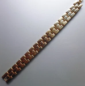 schönes breites Gliederarmband - Panzerarmband  - vergoldet - Bild 1 von 4