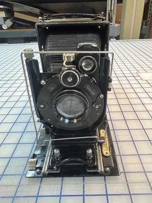 Ica Nelson 225 9x12 Placa Plegable Cámara y Hoja de Película Cámara + Tessar 4,5/15cm Foto 1 de 4