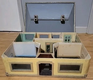 Vtg Dolls House Bungalow Model Large Hand Built Antique Mid Century Art Deco Old - Picture 1 of 16