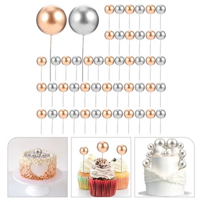  100 pezzi round palla cupcake toppers toppers scelte decorative per la festa di - Immagine 1 di 4