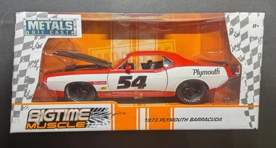 Jada 1:24 Big Time Muscle 1973 Plymouth Barracuda #54 rojo/blanco 99086 diecast  Foto 1 de 2