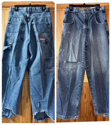 Jeans JNCO de colección azul denim 32 X 32 para hombre desgastados Foto 1 de 4