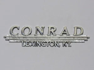 Vintage Conrad Chevrolet Lexington Kentucky Metal Dealer Badge Emblem Tag Trunk - Picture 1 of 2