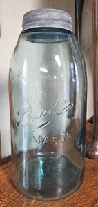 Barattolo frutta verde vintage pinta BALL BALLY MASON’S PATENT 1858 con coperchio sfera zinco - Foto 1 di 10