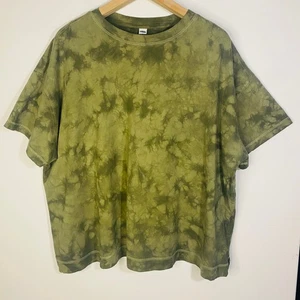 Camiseta Top Vintage Antigua Azul Marino Talla Grande 2X Verde Tie-Dye Verde Oliva Mujer Suelta - Imagen 1 de 3