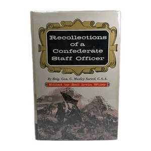 RECOLLECTIONS OF A CONFEDERATE STAFF OFFICE HC/DJ NF McCowat Merger Press 1958 - Imagen 1 de 23