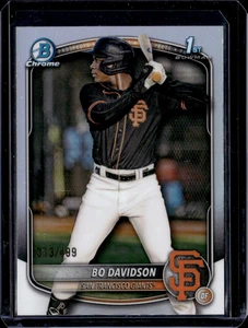 2025 Bowman Chrome Baseball #BCP-206 Bo Davidson 1st Refractor 313/499 Giants - Bild 1 von 2