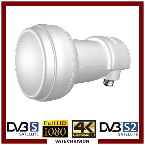 ORTON LNB Universel Single Premium 0,1 dB Tête 1 Sortie Full HD 3D Ultra HD 4K