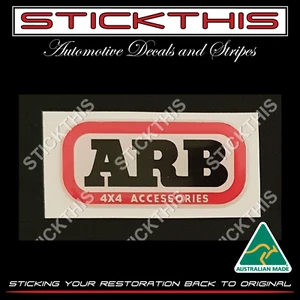ARB Domed Decal Sticker Badge Bubble Resin 75x35 MEDIUM - Red, Black and White - Picture 1 of 3