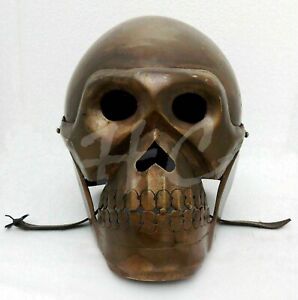 Medieval Skeleton Armour Helmet Viking Mask Spectacle Roman knight Handmade Gift