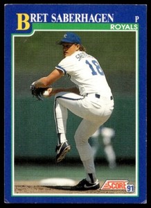 1991 Score Bret Saberhagen Kansas City Royals #6