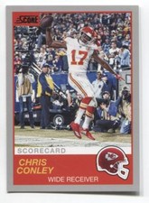CHRIS CONLEY 2019 Score Football SCORECARD - KANSAS CITY CHIEFS - # 10