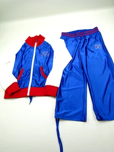 VTG Meow Meow Track Suit Women Large Polyester Bling Logo Zip Y2K Athleisure NWT - Picture 1 of 24