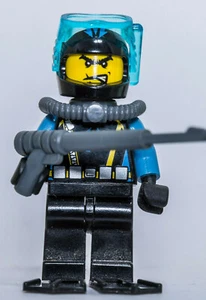 LEGO ®-Minifigura Aquazone Aquaraider Diver No. 2 + Arpune 7772 7775 - aqu016a - Imagen 1 de 7