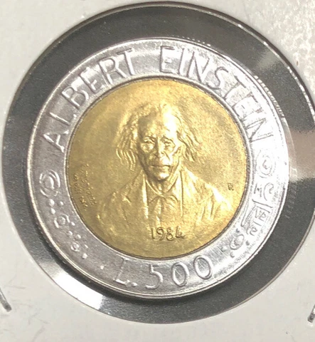 1984R San Marino 500 Lire High Grade Bimetallic Coin-25.8MM-KM#167 Cover