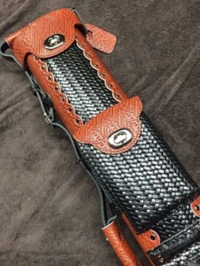 Cesta de cuero genuino Vincitore estilo tejido 3 cubos 6 ejes 3x6 - Imagen 1 de 12