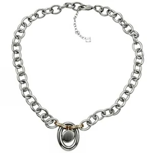 Collar Damas Oro Rosa PVD Transparente CZ Extensor 2 Tonos Hipoalergénico - Imagen 1 de 3