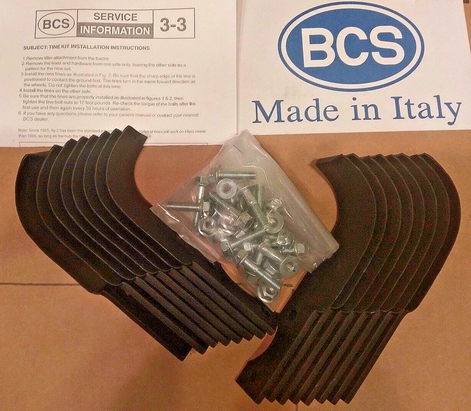 JUEGO DE DIENTES DE CULTIVADOR BCS PARA CAJA DE CULTIVADOR DE 20" T20U NUEVO OEM  Foto 1 de 4