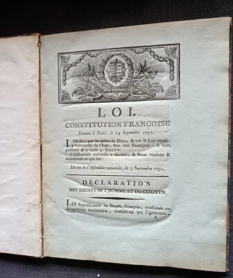 XVIIIe Révolution Constitution française de 1791 publiée à Grenoble - Photo 1/4