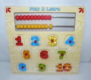 Wooden Play And Learn Educational Puzzle Numbers Teaching Toy - Picture 1 of 10