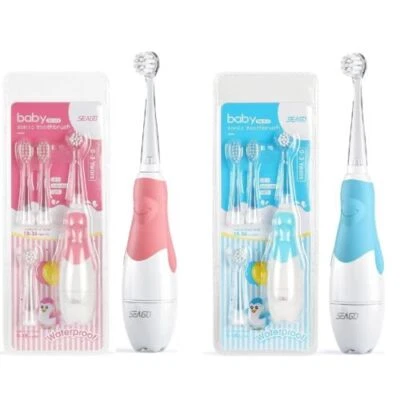 SEAGO Baby Elektrische Schall Zahnbürste Schallzahnbürste Kinderzahnbürste Blau/Rosa