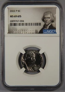 2022-P Jefferson Nickel NGC MS69 6FS Full Steps - Picture 1 of 3