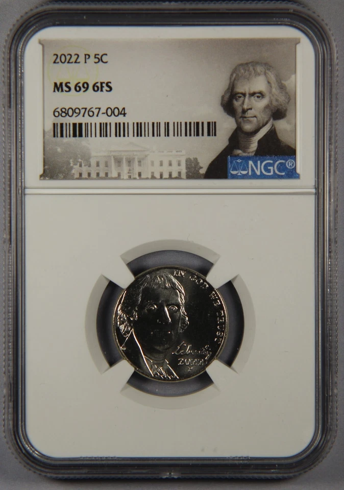 2022-P Jefferson Nickel NGC MS69 6FS Full Steps - Image 1 of 3