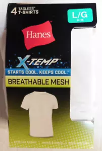 Hanes Boys' 4pk Xtemp Crew T-Shirt - White-Large-14-16 - Picture 1 of 4